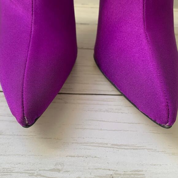NWB Good American High Kickstand Ankle Booties in Purple Neoprene GA118SN-X - Picture 5 of 13